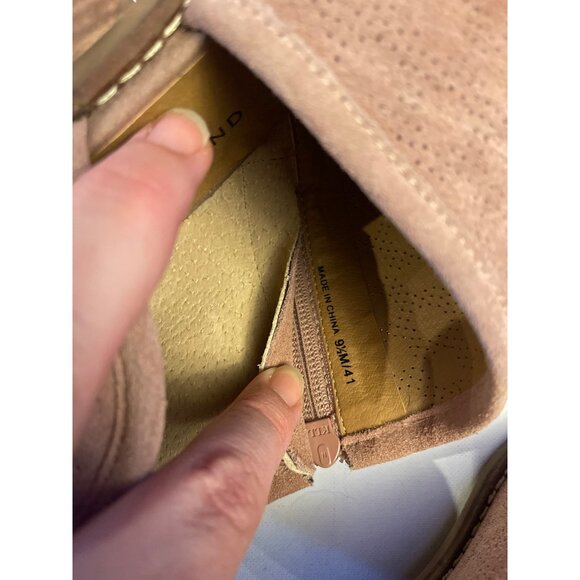 Lucky Brand Felixah Ankle Booties Blush Pink Size Women 9.5 M Suede Boots Rose - Picture 5 of 10